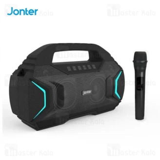 اسپیکر بلوتوث جانتر Jonter M100 Karaoke IPX5 رم و فلش خور همراه با میکروفون