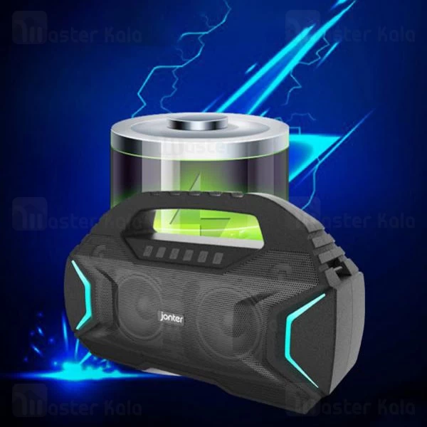 اسپیکر بلوتوث جانتر Jonter M100 Karaoke IPX5 رم و فلش خور همراه با میکروفون