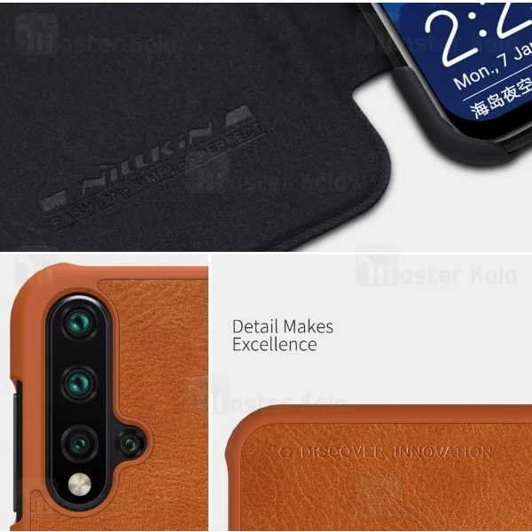 کیف چرمی نیلکین هواوی Huawei Nova 5 / 5 Pro Nillkin Qin Leather Case