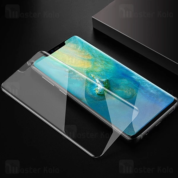محافظ صفحه شیشه ای تمام صفحه و خمیده یو وی هواوی Huawei Mate 20 Pro UV Nano Glass