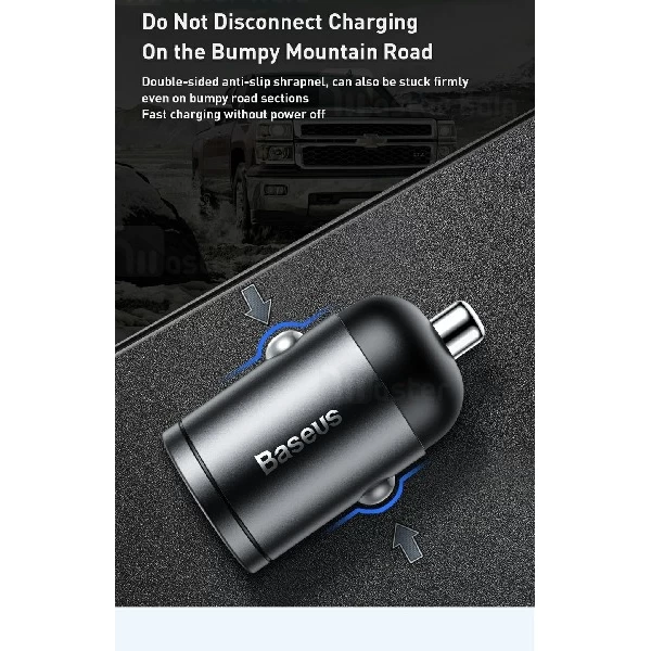 شارژر فندکی فست شارژ بیسوس BASEUS Tiny Star QC3.0 Car Charger VCHX-A0G توان 5 آمپر