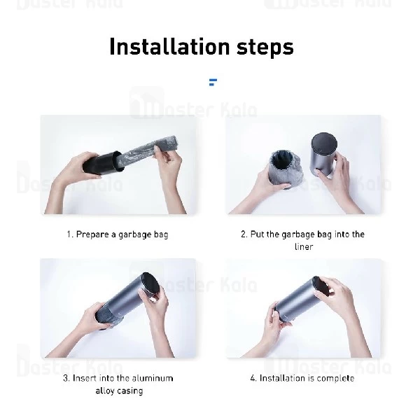 سطل زباله مینی بیسوس Baseus Car Trash Can Gentleman CRLJT-0G مناسب اتومبیل