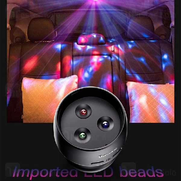 رقص نور بیسوس Baseus Household Appliance Crystal Magic BALL ACMQD-01 هماهنگ با ریتم موسیقی