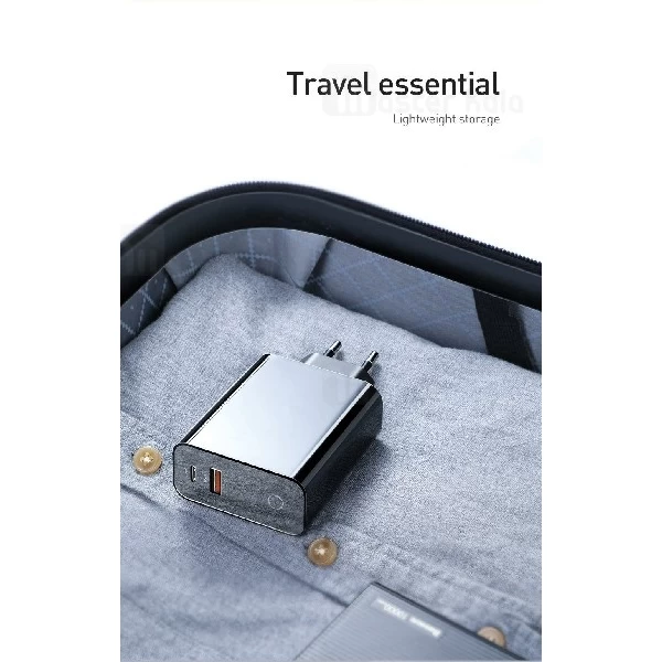 شارژر دیواری هوشمند فست شارژ بیسوس Baseus Speed PPS smart shutdown CCFSEU907-01 توان 5 آمپر