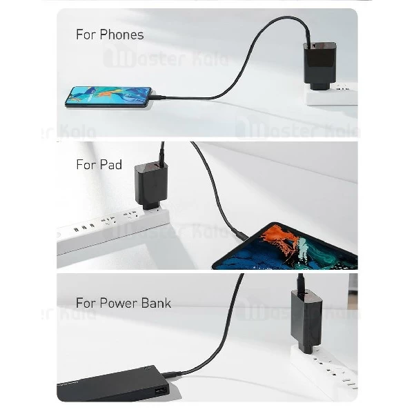 شارژر دیواری هوشمند فست شارژ بیسوس Baseus Speed PPS smart shutdown CCFSEU907-01 توان 5 آمپر