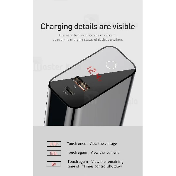 شارژر دیواری هوشمند فست شارژ بیسوس Baseus Speed PPS smart shutdown CCFSEU907-01 توان 5 آمپر