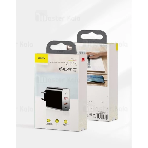 شارژر دیواری هوشمند فست شارژ بیسوس Baseus Speed PPS smart shutdown CCFSEU907-01 توان 5 آمپر