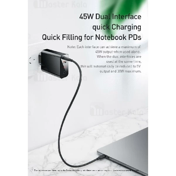 شارژر دیواری هوشمند فست شارژ بیسوس Baseus Speed PPS smart shutdown CCFSEU907-01 توان 5 آمپر