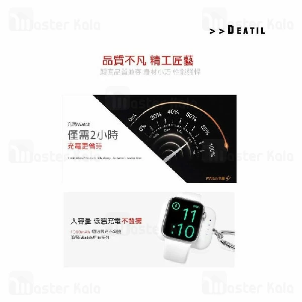 پاوربانک وایرلس 1000 میلی آمپر Coteetci PB3 Mini Power مخصوص iWatch