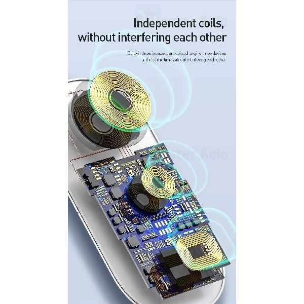 شارژر وایرلس بیسوس Baseus Smart 3in1 WX3IN1-01 شارژ گوشی و اپل واچ و ایرپاد