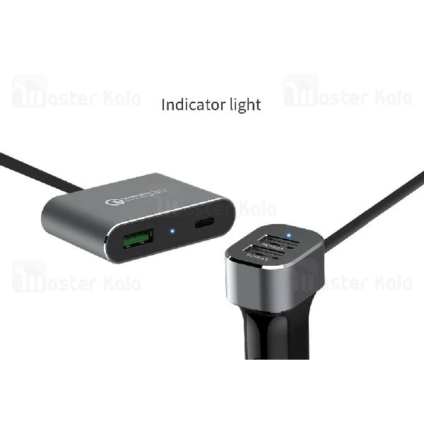 شارژر فندکی فست شارژ نیلکین Nillkin NKC05 power share QC3.0 car charger چهار پورت