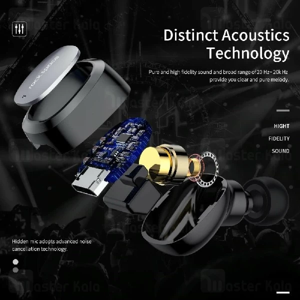 هندزفری بلوتوث تک گوش راک اسپیس Rock Space D300 Mini Bluetooth Headset