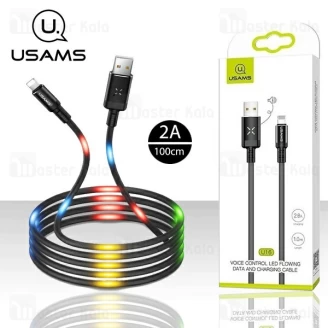 کابل لایتنینگ یوسمز USAMS SJ261 U16 Voice Control LED دارای رقص نور
