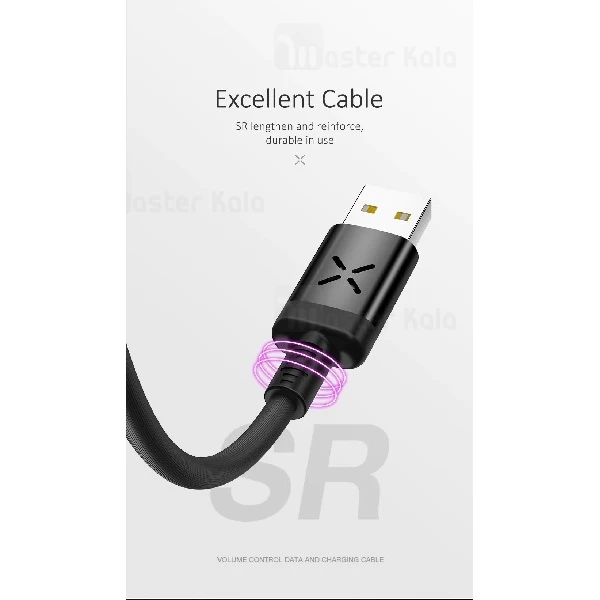 کابل لایتنینگ یوسمز USAMS SJ261 U16 Voice Control LED دارای رقص نور