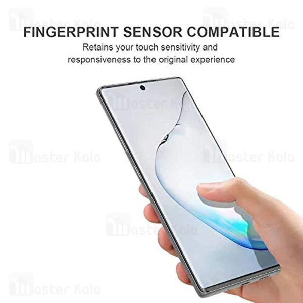 محافظ صفحه شیشه ای تمام صفحه و تمام چسب Samsung Galaxy Note 10 Plus Mocoson
