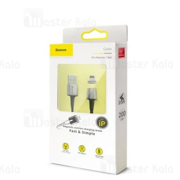 کابل مگنتی Baseus Lightning Zinc Magnetic Cable CALXC-A01 2.4A