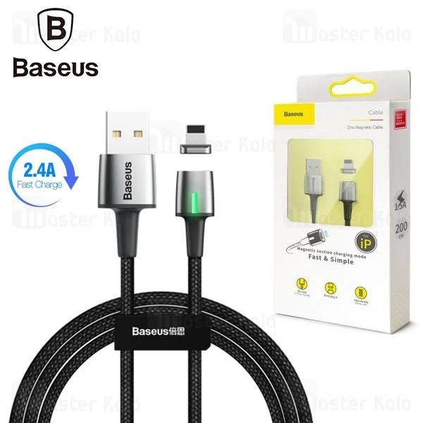 کابل مگنتی Baseus Lightning Zinc Magnetic Cable CALXC-A01 2.4A