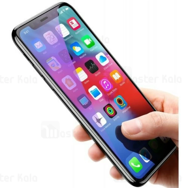 محافظ صفحه شیشه ای تمام صفحه و ضد اشعه بیسوس Apple iPhone 11 Pro Max Baseus SGAPIPH65S-KD01
