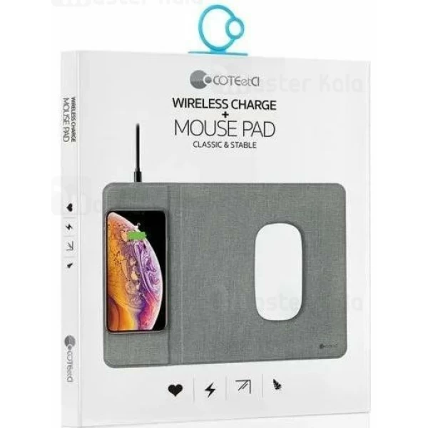 شارژر وایرلس و پد موس کوتتسی Coteetci CS5186 Wireless Charge And Mouse Pas