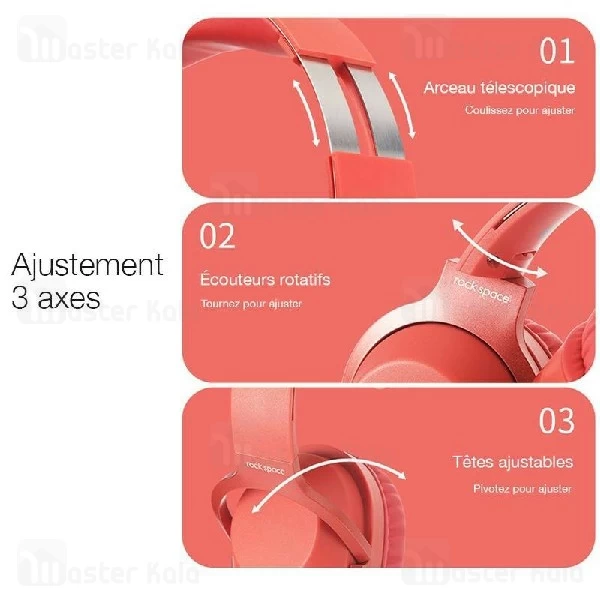 هدفون بلوتوث راک اسپیس Rock Space 01 t-02 Wireless Headset