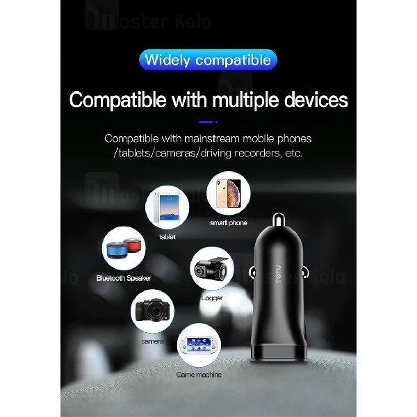 شارژر فندکی فست شارژ توتو TOTU DCCQ-03 Gallop QC3.0 Car Charger توان 2.4 آمپر