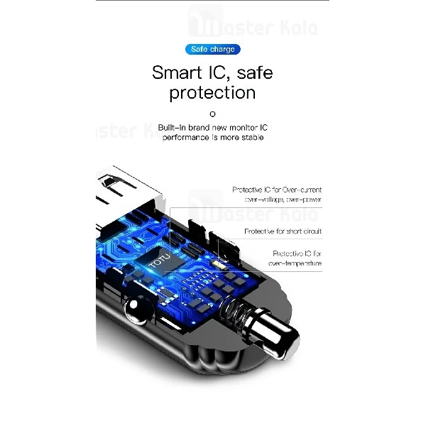 شارژر فندکی توتو TOTU GTZCC-01 Jane Car Charger توان 3.4 آمپر همراه با کابل