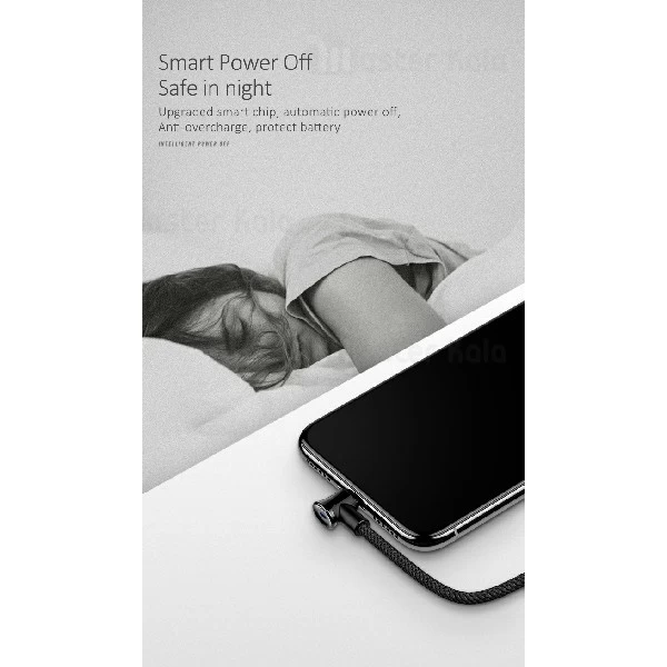 کابل لایتنینگ یوسمز USAMS U13 Right-Angle دارای قطع کن خودکار و طول 2 متر