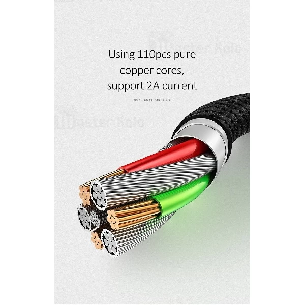 کابل لایتنینگ یوسمز USAMS U13 Right-Angle دارای قطع کن خودکار و طول 2 متر