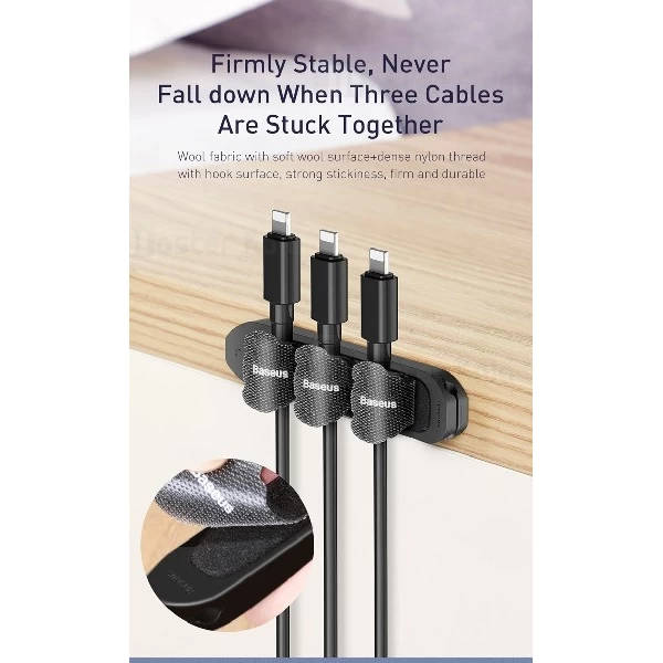 گیره نگهدارنده کابل بیسوس Baseus Cable Fixer Kit TZACGX طراحی چسبنده