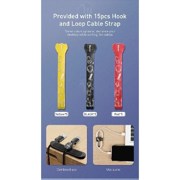 گیره نگهدارنده کابل بیسوس Baseus Cable Fixer Kit TZACGX طراحی چسبنده