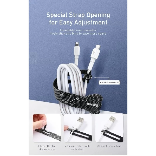 گیره نگهدارنده کابل بیسوس Baseus Cable Fixer Kit TZACGX طراحی چسبنده