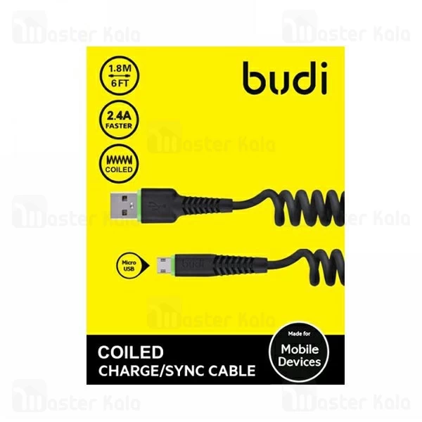 کابل میکرو یو اس بی بودی Budi M8J150MS Micro Cable طراحی تلفنی