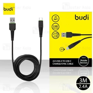 کابل Type-C بودی Budi M8J150T09 Type-C Cable به طول 3 متر