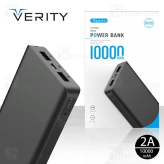 پاوربانک 10000 میلی آمپر وریتی Verity PU111B Power Bank توان 2 آمپر