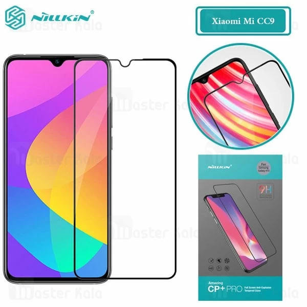محافظ صفحه شیشه ای تمام صفحه تمام چسب شیائومی Xiaomi Mi CC9 Nillkin CP+ Pro