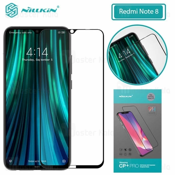 محافظ صفحه شیشه ای تمام صفحه تمام چسب شیائومی Xiaomi Redmi Note 8 Nillkin CP+ Pro