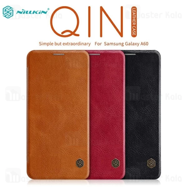 کیف چرمی نیلکین سامسونگ Samsung Galaxy A60 2019 / A606 Nillkin Qin Leather Case