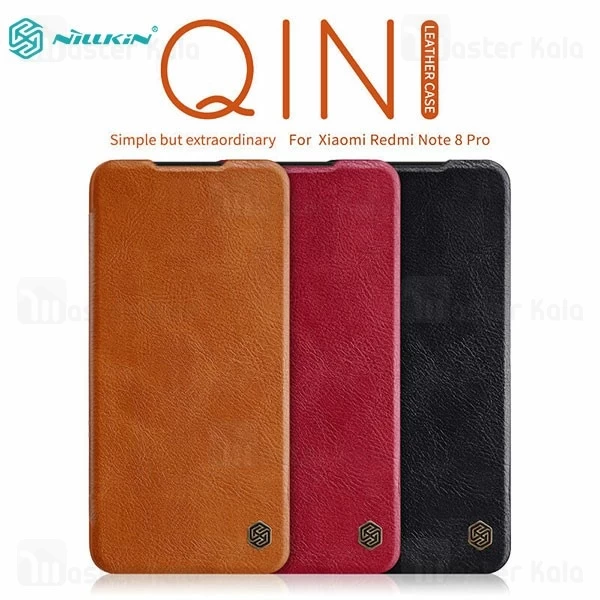 کیف چرمی نیلکین شیائومی Xiaomi Redmi Note 8 Pro Nillkin Qin Leather Case