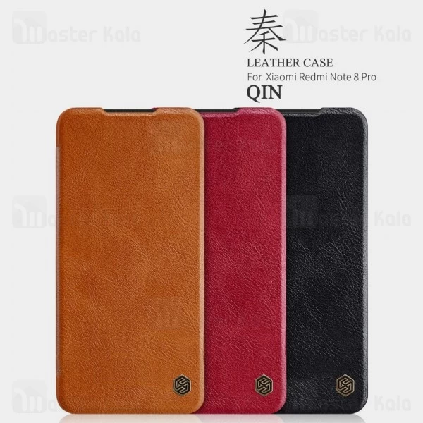 کیف چرمی نیلکین شیائومی Xiaomi Redmi Note 8 Pro Nillkin Qin Leather Case