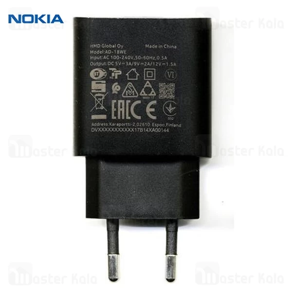 آداپتور فست شارژ نوکیا Nokia AD-18WE 18W Fast Charger اصلی