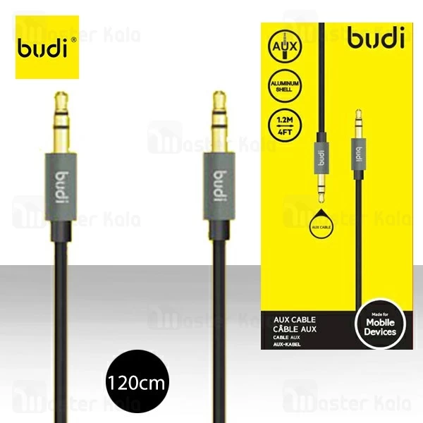 کابل انتقال صدا Aux بودی Budi M8J127 Audio Cable طول 1.2 متر