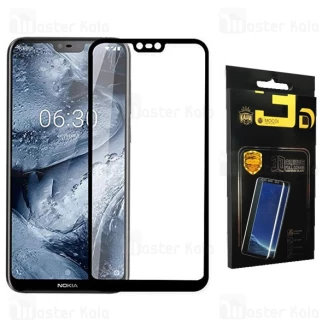 محافظ صفحه شیشه ای تمام صفحه تمام چسب نوکیا Nokia 6.1 Plus / X6