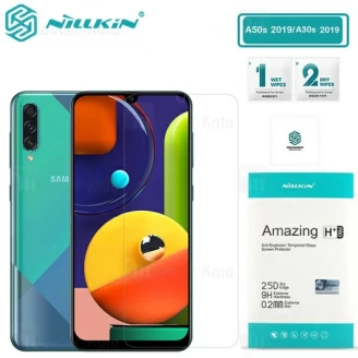محافظ صفحه شیشه ای نیلکین سامسونگ Samsung Galaxy A50s / A30s Nillkin H+ Pro + محافظ لنز
