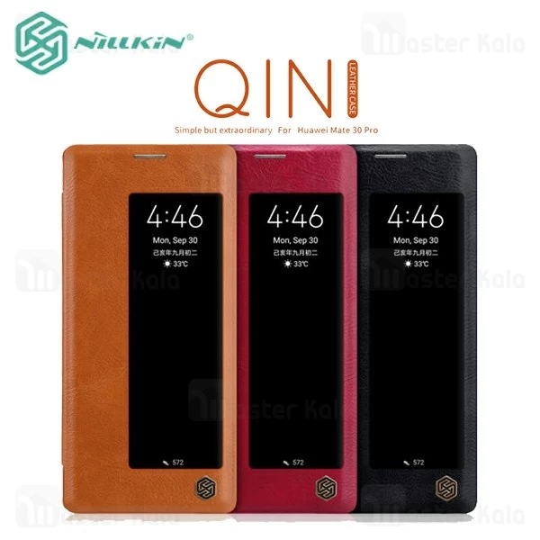کیف چرمی هوشمند نیلکین هواوی Huawei Mate 30 Pro Nillkin Qin Leather Case