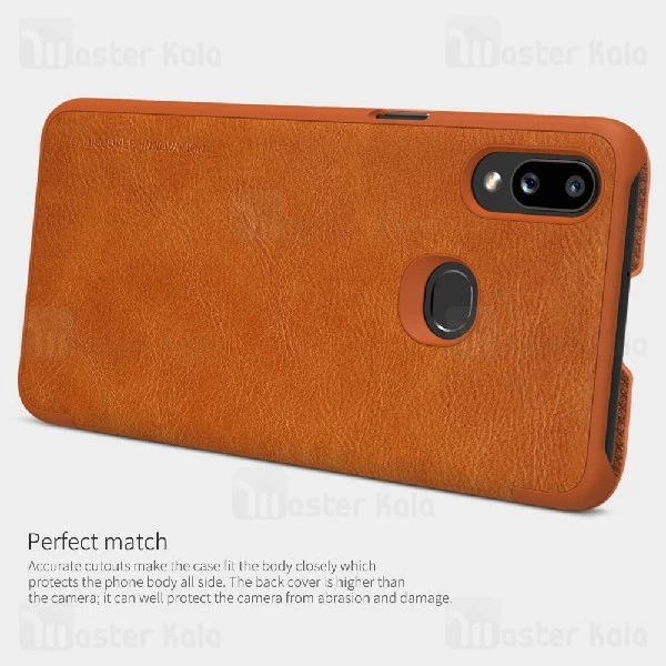 کیف چرمی نیلکین سامسونگ Samsung Galaxy A10s Nillkin Qin Leather Case