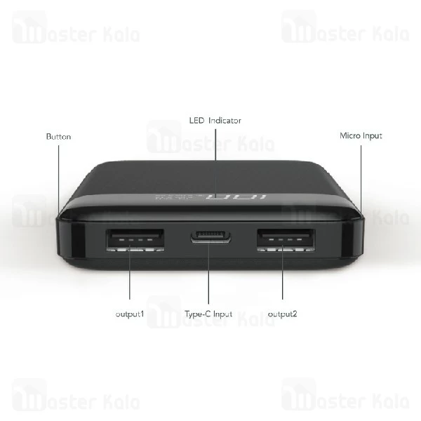 پاوربانک 10000 میلی آمپر وریتی Verity PU109 Power Bank توان 2.1 آمپر