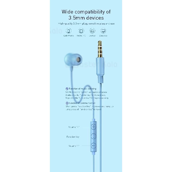 هندزفری سیمی بیسوس Baseus H13 Wired Earphone NGH13