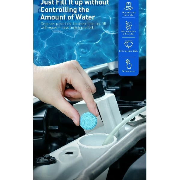 کپسول تمیز کننده بیسوس Baseus Auto Glass Cleaner Effervescent Tablets CRBLS-02