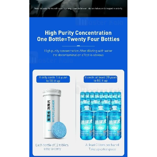 کپسول تمیز کننده بیسوس Baseus Auto Glass Cleaner Effervescent Tablets CRBLS-02