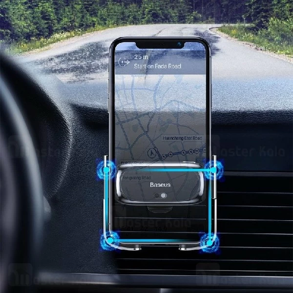 پایه نگهدارنده هوشمند بیسوس Baseus Mini Electric Car Phone Holder SUHW01